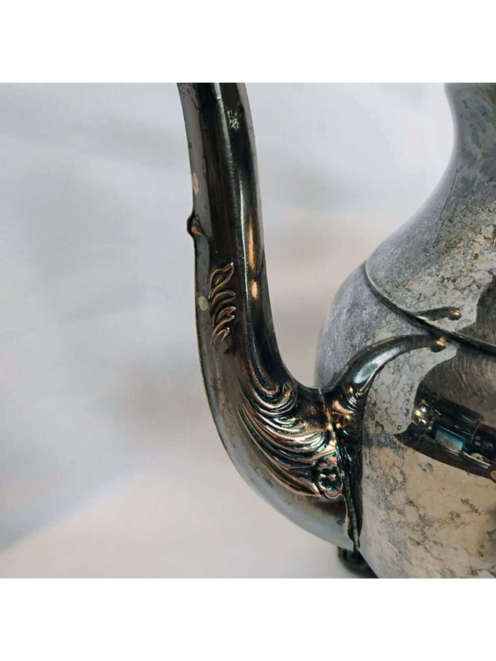 Vintage FB Rogers Silver Co. Silverplate Coffee Tea Pot, Ornate Victorian Design - Picture 7 of 11